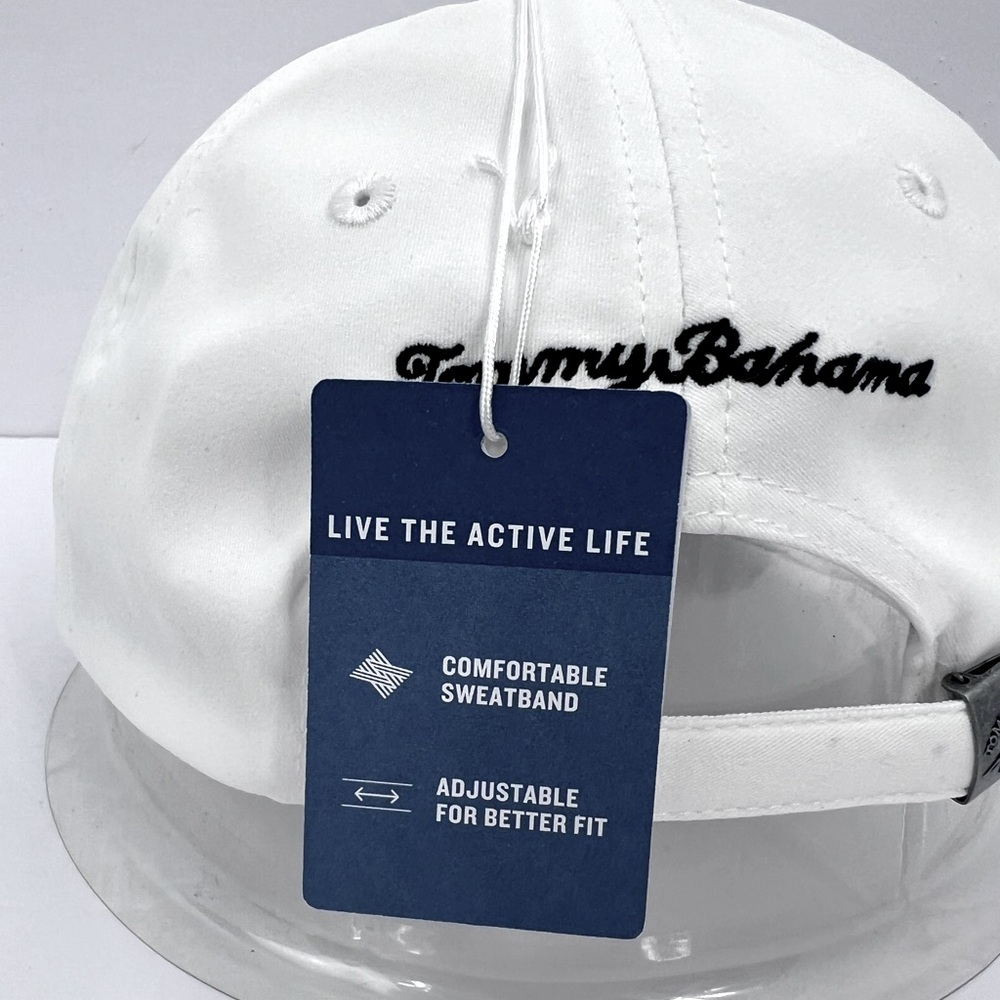 TOMMY BAHAMA CAP HAT, WHITE, BAJA MARGARITA RECIPE INSIDE, LOGO IS EMBROIDERED - Picture 13 of 13